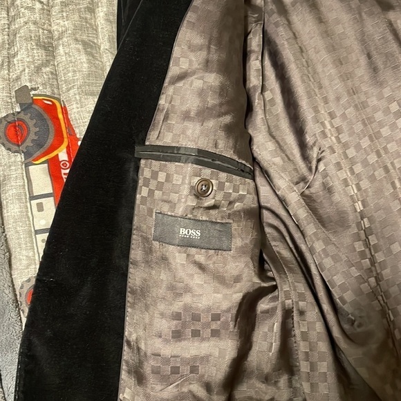 Tuxedo jacket Hugo boss black cotton like new . - Picture 6 of 10